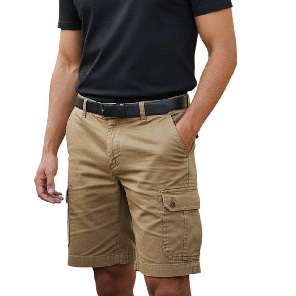 Route 66 Men's Cargo Shorts, Tan, Size 38